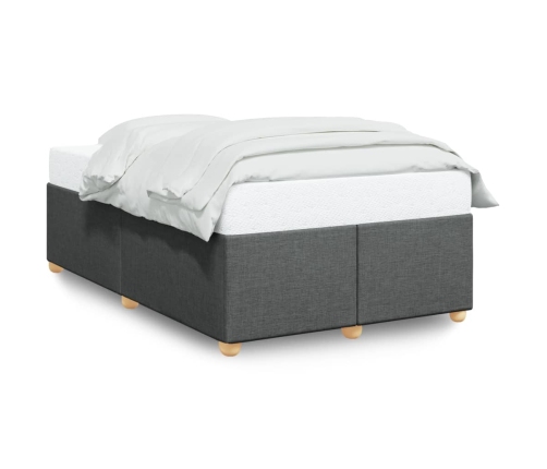 Estructura de cama sin colchón tela gris oscuro 120x190 cm