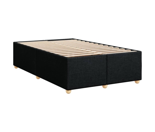 vidaXL Estructura de cama tela negro 120x190 cm