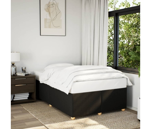 vidaXL Estructura de cama tela negro 120x190 cm