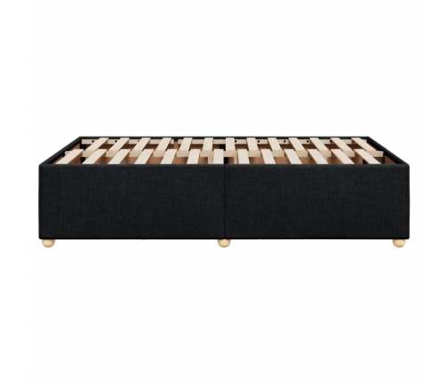 vidaXL Estructura de cama tela negro 120x190 cm