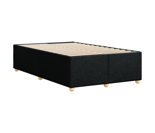 vidaXL Estructura de cama tela negro 120x190 cm