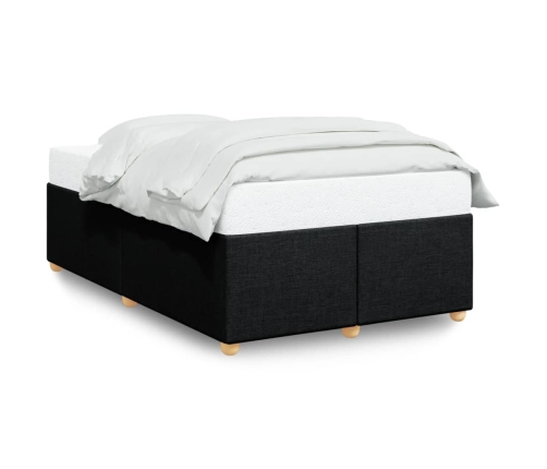 vidaXL Estructura de cama tela negro 120x190 cm