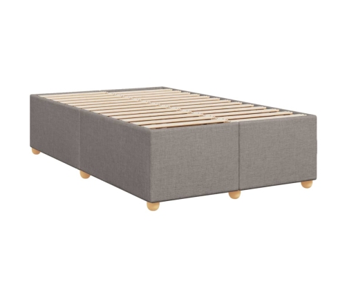 Estructura de cama tela gris taupe 120x190 cm