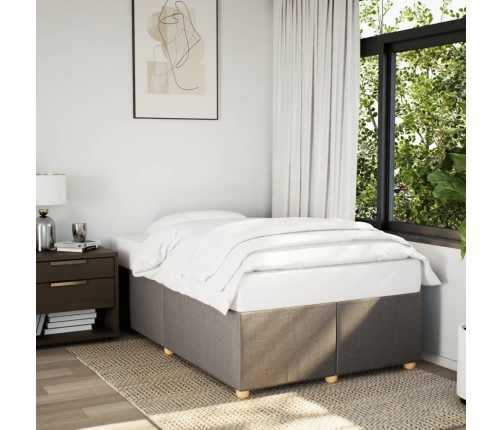 Estructura de cama tela gris taupe 120x190 cm