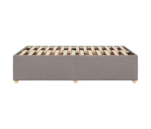 Estructura de cama tela gris taupe 120x190 cm