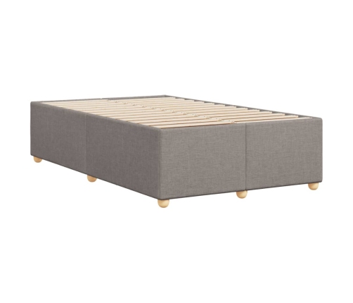 Estructura de cama tela gris taupe 120x190 cm