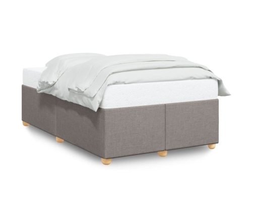 Estructura de cama tela gris taupe 120x190 cm