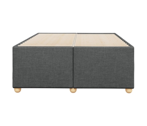 Estructura de cama sin colchón tela gris oscuro 120x200 cm