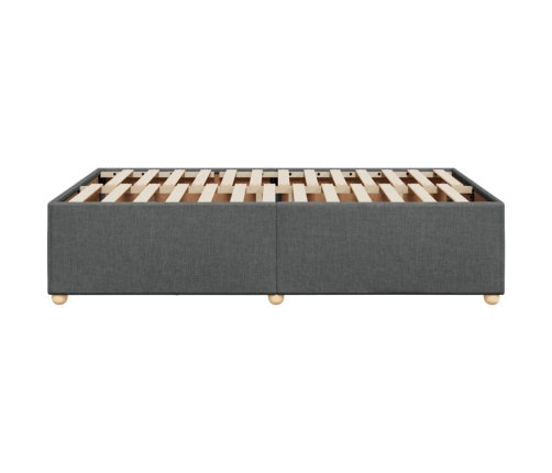Estructura de cama sin colchón tela gris oscuro 120x200 cm