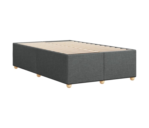 Estructura de cama sin colchón tela gris oscuro 120x200 cm