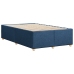 Estructura de cama sin colchón tela azul 120x200 cm
