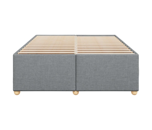 Cama sin colchón tela gris claro 140x190 cm