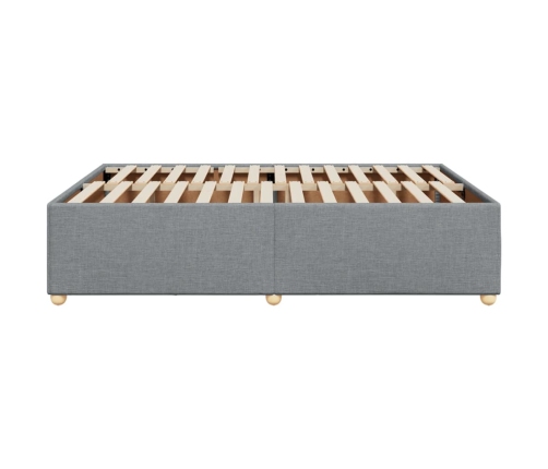 Cama sin colchón tela gris claro 140x190 cm