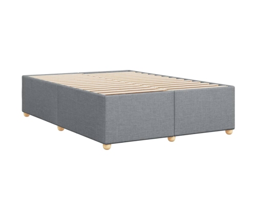 Cama sin colchón tela gris claro 140x190 cm