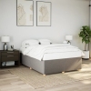 Cama sin colchón tela gris taupe 140x190 cm