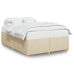 Cama sin colchón tela color crema 140x190 cm