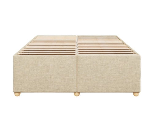 Cama sin colchón tela color crema 140x190 cm