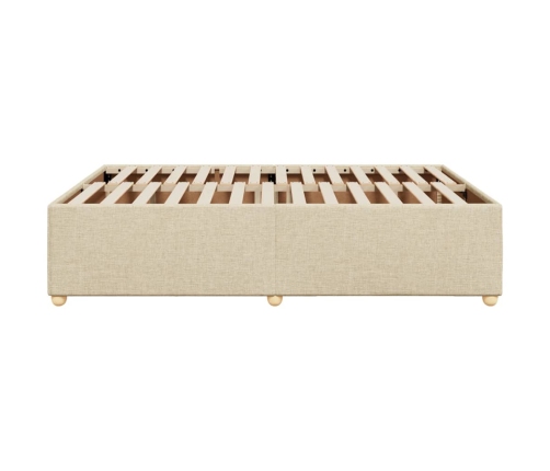 Cama sin colchón tela color crema 140x190 cm