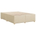Cama sin colchón tela color crema 140x190 cm