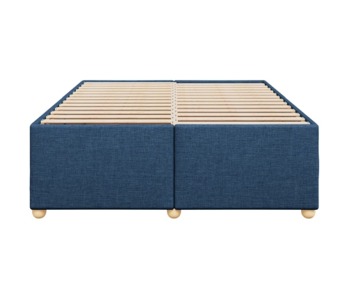 Cama sin colchón tela azul 140x190 cm