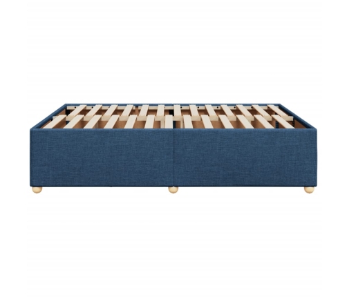 Cama sin colchón tela azul 140x190 cm