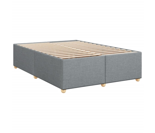 Cama sin colchón tela gris claro 160x200 cm