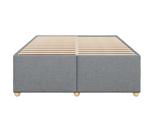 Cama sin colchón tela gris claro 160x200 cm
