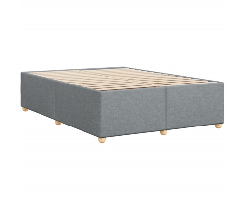 Cama sin colchón tela gris claro 160x200 cm
