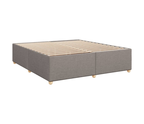 Cama sin colchón tela gris taupe 200x200 cm