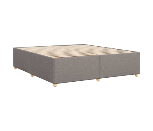 Cama sin colchón tela gris taupe 200x200 cm