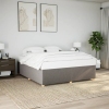 Cama sin colchón tela gris taupe 200x200 cm