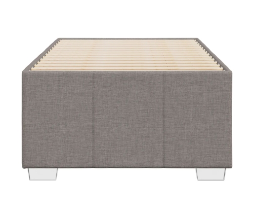 Estructura de cama sin colchón tela gris taupe 80x200 cm