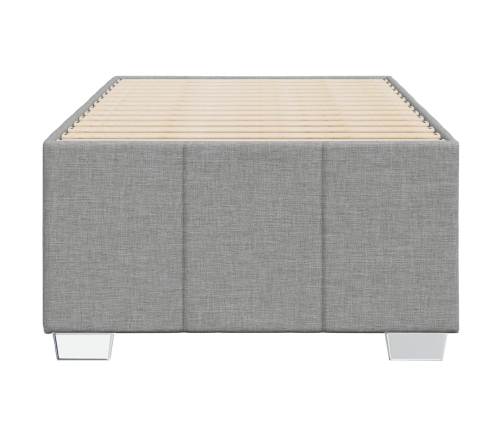 Estructura de cama sin colchón tela gris claro 90x200 cm