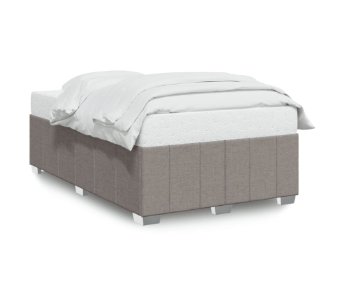 Estructura de cama sin colchón tela gris taupe 120x190 cm