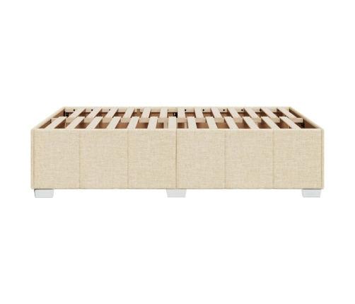 Estructura de cama sin colchón tela crema 120x200 cm