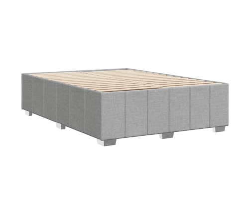 Cama sin colchón tela gris claro 140x200 cm