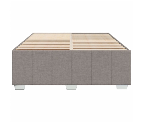 Cama sin colchón tela gris taupe 160x200 cm