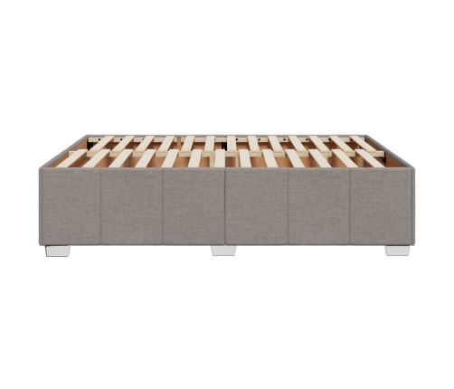 Cama sin colchón tela gris taupe 160x200 cm