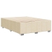 Cama sin colchón tela color crema 160x200 cm