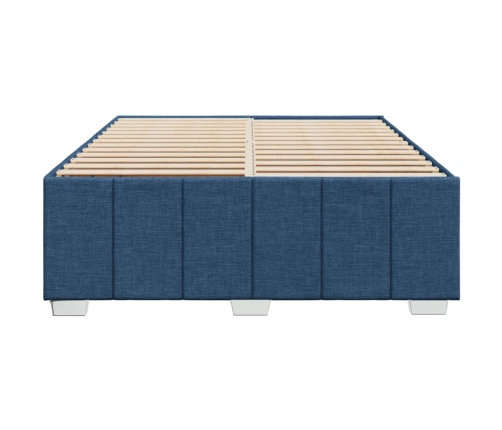 Cama sin colchón tela azul 160x200 cm