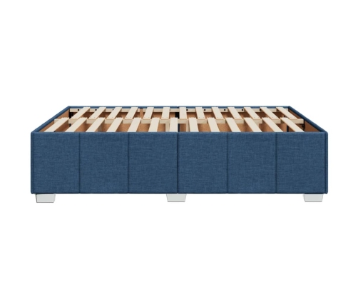 Cama sin colchón tela azul 160x200 cm