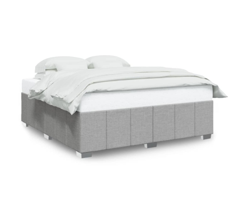 Cama sin colchón tela gris claro 180x200 cm