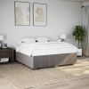 Cama sin colchón tela gris taupe 180x200 cm