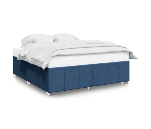 Cama sin colchón tela azul 180x200 cm