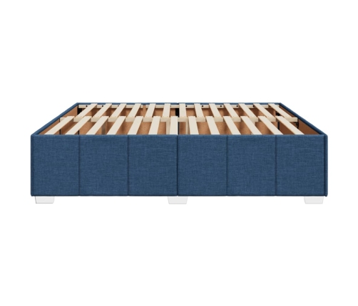 Cama sin colchón tela azul 180x200 cm