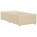 Estructura de cama sin colchón tela crema 80x200 cm