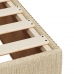 Estructura de cama sin colchón tela crema 80x200 cm