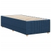 Estructura de cama sin colchón tela azul 80x200 cm
