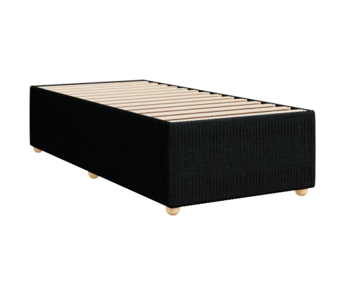 vidaXL Estructura de cama de tela negro 90x190 cm