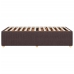Estructura de cama sin colchón tela marrón oscuro 90x190 cm